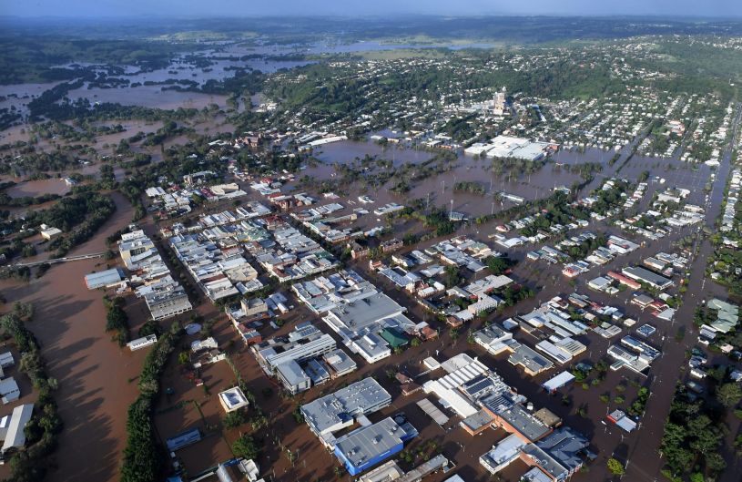 The entire Lismore CBD was submerged in the flooding. Photo: Sydney Morning Herald